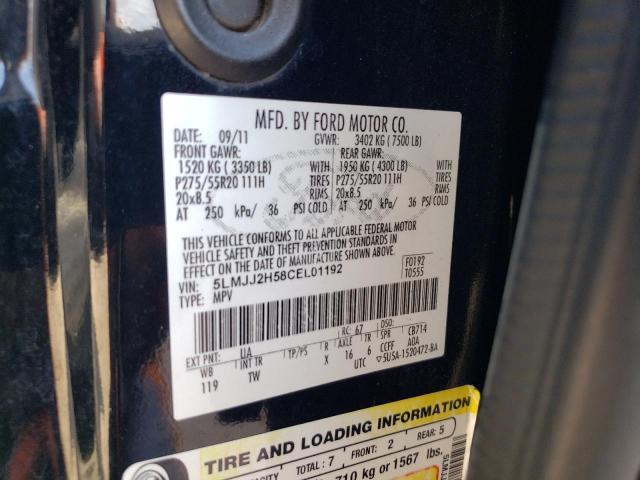 5LMJJ2H58CEL01192 - 2012 LINCOLN NAVIGATOR შავი ფოტო 13