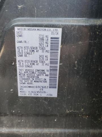 5N1AR2MMXEC697682 - 2014 NISSAN PATHFINDER S GRAY photo 13