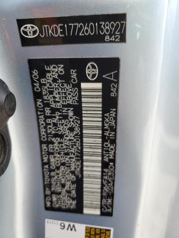 JTKDE177260138927 - 2006 TOYOTA SCION TC 蓝色 照片 12