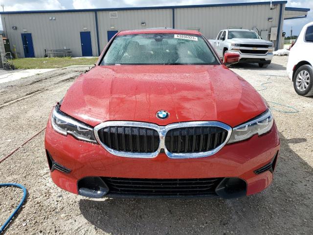 3MW5R1J02M8B78176 - 2021 BMW 330I RED photo 5