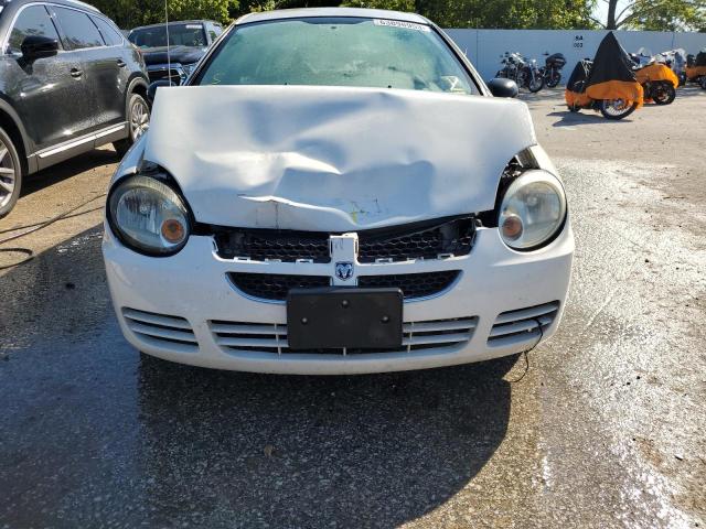 1B3ES56C64D636341 - 2004 DODGE NEON SXT WHITE photo 5