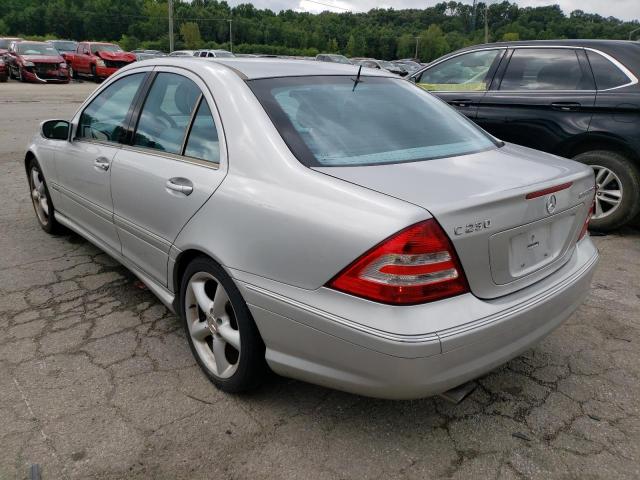 WDBRF40J05F689868 - 2005 MERCEDES-BENZ C 230K SPORT SEDAN SILVER photo 2