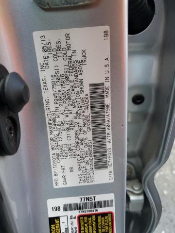 5TFJU4GN4DX045831 - 2013 TOYOTA TACOMA DOUBLE CAB PRERUNNER GRAY photo 12