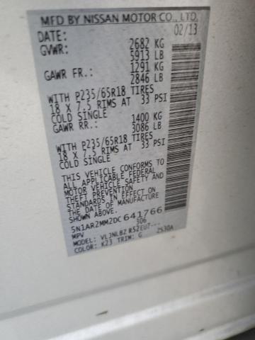 5N1AR2MM2DC641766 - 2013 NISSAN PATHFINDER S 银色 照片 10