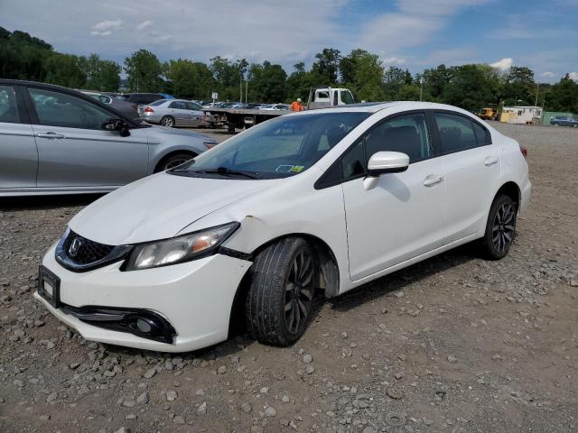 19XFB2F9XFE288051 - 2015 HONDA CIVIC EXL WHITE photo 1