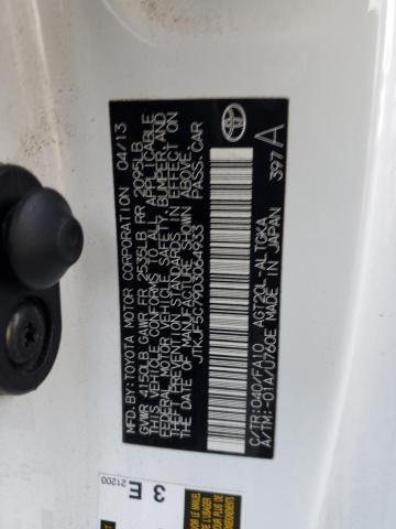 JTKJF5C79D3064933 - 2013 TOYOTA SCION TC თეთრი ფოტო 12