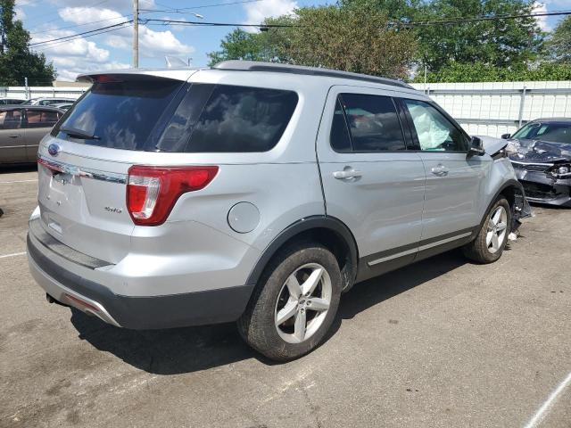 1FM5K8D87HGA46471 - 2017 FORD EXPLORER XLT SILVER photo 3