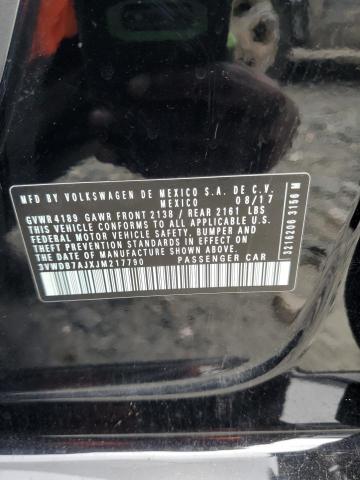 3VWDB7AJXJM217790 - 2018 VOLKSWAGEN JETTA SE Qara foto 12