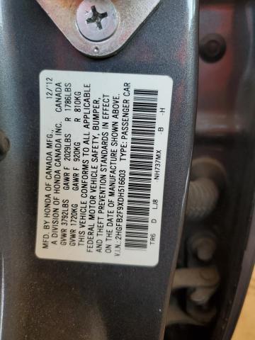 2HGFB2F9XDH516603 - 2013 HONDA CIVIC EXL GRAY photo 13