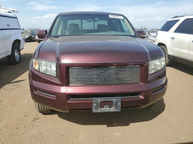 2HJYK16517H514964 - 2007 HONDA RIDGELINE RTL MAROON photo 5