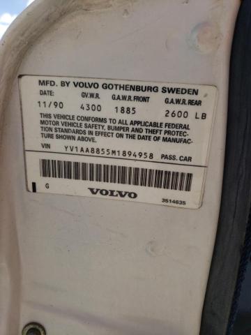 YV1AA8855M1894958 - 1991 VOLVO 240 BASE WHITE photo 12