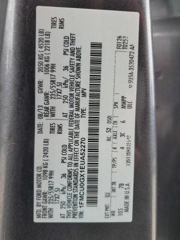 1FMCU0GX1EUA52270 - 2014 FORD ESCAPE SE GRAY photo 13