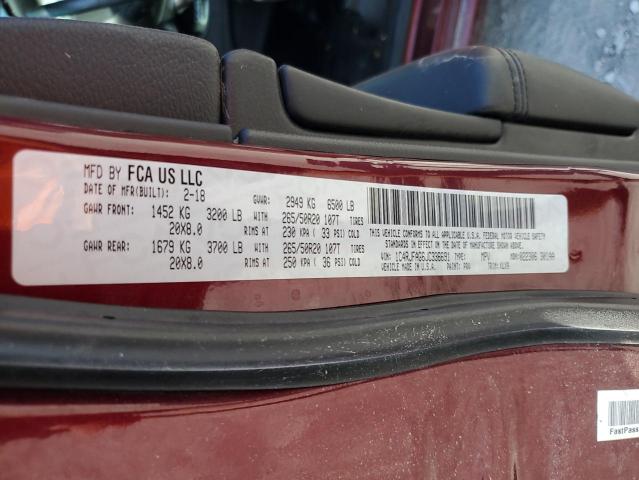 1C4RJFAG6JC336691 - 2018 JEEP GRAND CHER LAREDO Марун фото 12