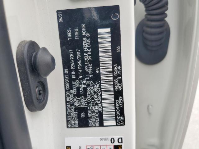 JTEMU5JR9M5947977 - 2021 TOYOTA 4RUNNER SR5/SR5 PREMIUM 白色 照片 12