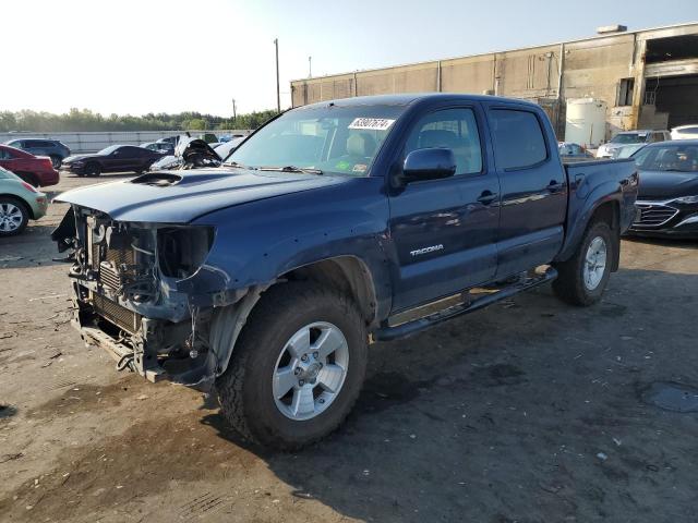 5TELU42N68Z472975 - 2008 TOYOTA TACOMA DOUBLE CAB BLUE photo 1