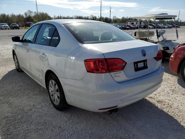 3VW2K7AJ8EM312569 - 2014 VOLKSWAGEN JETTA BASE WHITE photo 3