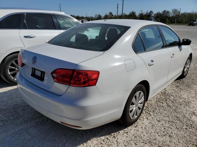 3VW2K7AJ8EM312569 - 2014 VOLKSWAGEN JETTA BASE WHITE photo 4