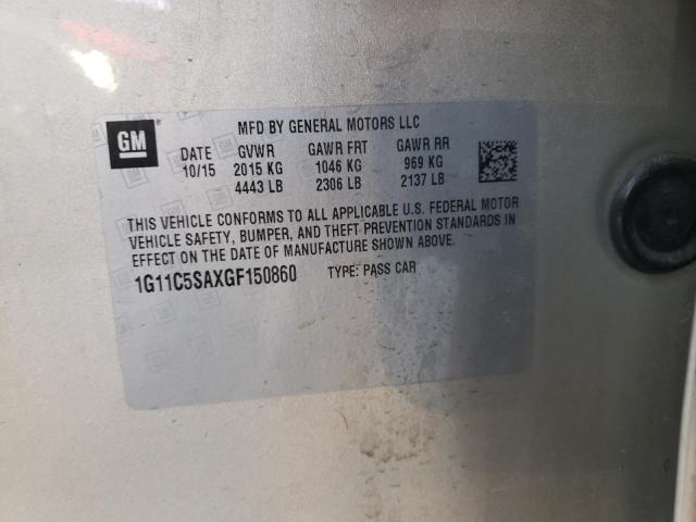 1G11C5SAXGF150860 - 2016 CHEVROLET MALIBU LIM LT 棕色 照片 12