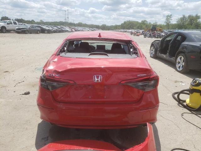 2HGFE2F57NH500686 - 2022 HONDA CIVIC SPORT RED photo 6