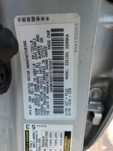 1NXBR30E07Z793567 - 2007 TOYOTA COROLLA CE SILVER photo 13