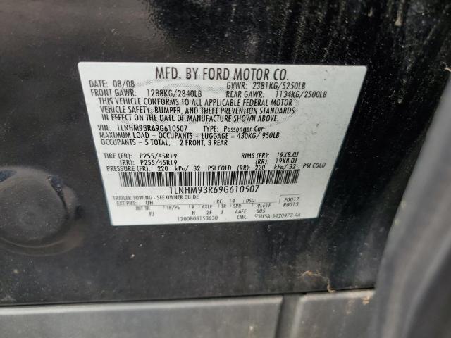 1LNHM93R69G610507 - 2009 LINCOLN MKS BLACK photo 12