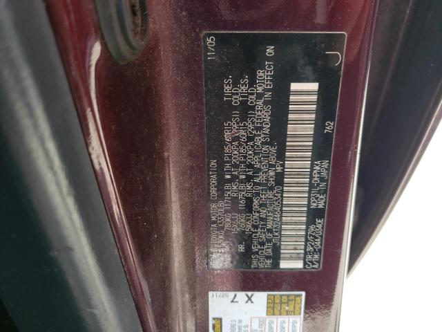 JTLKT324464053470 - 2006 SCION XB XB BURGUNDY photo 12