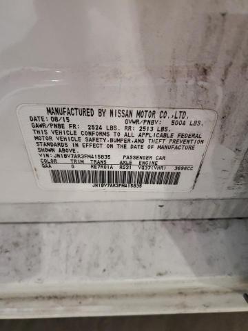JN1BV7AR3FM415835 - 2015 INFINITI Q50 BASE WHITE photo 13