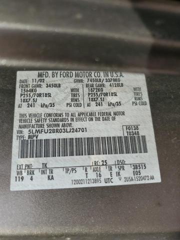 5LMFU28R03LJ24701 - 2003 LINCOLN NAVIGATOR ყავისფერი ფოტო 13