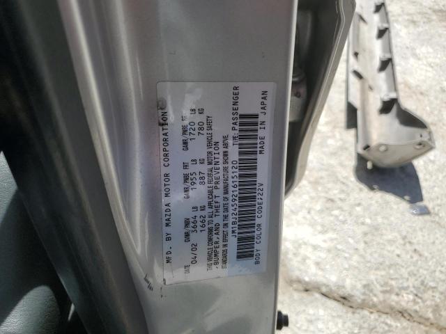 JM1BJ245921615120 - 2002 MAZDA PROTEGE PR5 银色 照片 12