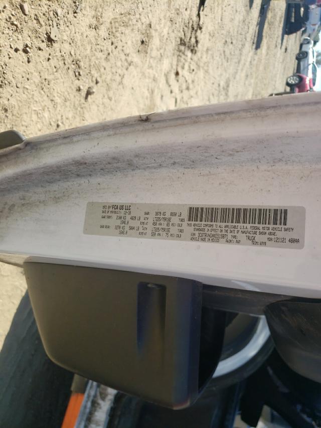 3C6TRVNGXKE515871 - 2019 RAM PROMASTER 1500 STANDARD ORANGE photo 10