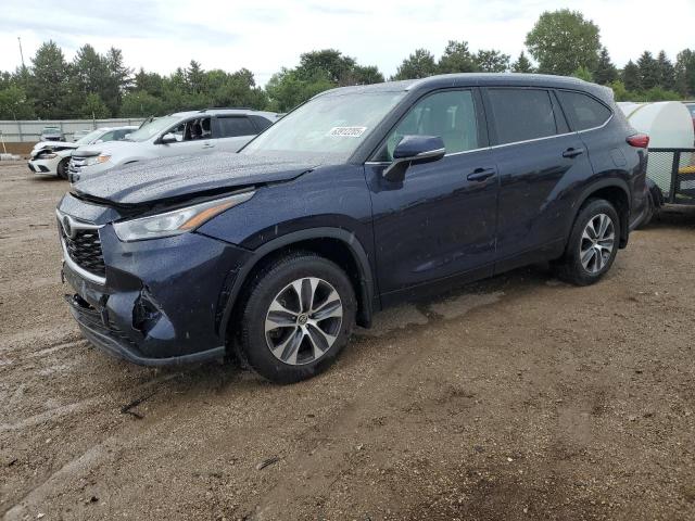 5TDGZRBH5LS518456 - 2020 TOYOTA HIGHLANDER XLE BLUE photo 1