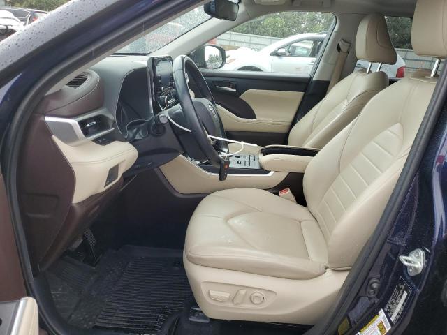 5TDGZRBH5LS518456 - 2020 TOYOTA HIGHLANDER XLE BLUE photo 7