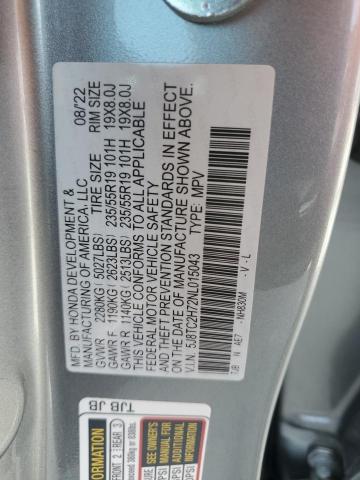 5J8TC2H72NL015043 - 2022 ACURA RDX ADVANCE SILVER photo 14