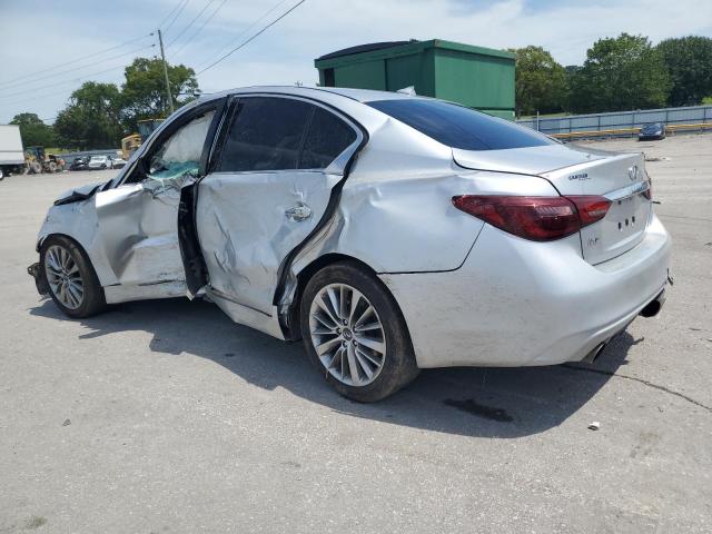 JN1EV7AR4KM555447 - 2019 INFINITI Q50 LUXE SILVER photo 2