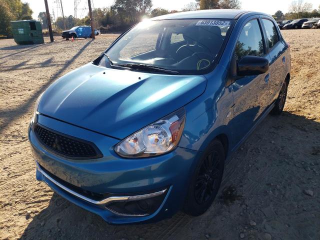 ML32A5HJ9KH003115 - 2019 MITSUBISHI MIRAGE LE BLUE photo 2