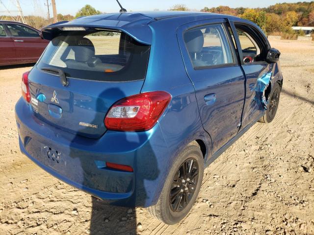 ML32A5HJ9KH003115 - 2019 MITSUBISHI MIRAGE LE BLUE photo 4