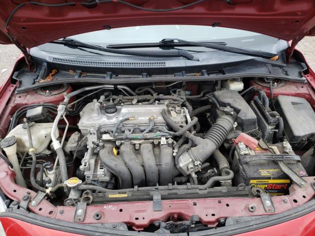 1NXBU40E39Z050151 - 2009 TOYOTA COROLLA BASE RED photo 7