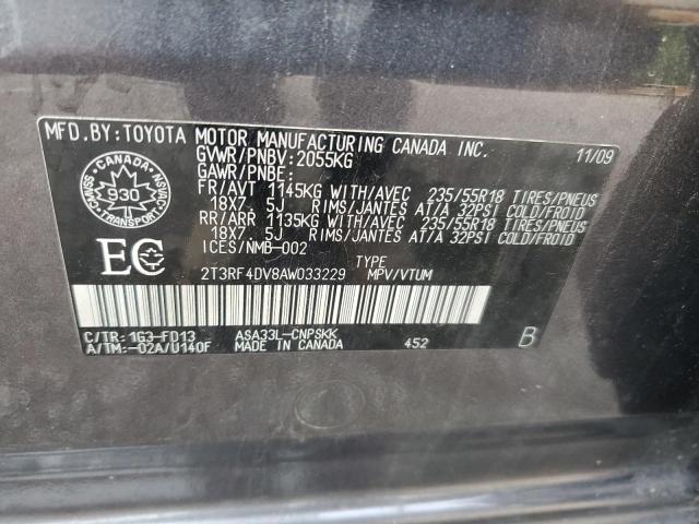 2T3RF4DV8AW033229 - 2010 TOYOTA RAV4 SPORT GRAY photo 13