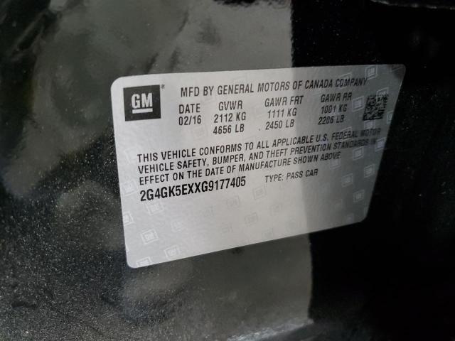 2G4GK5EXXG9177405 - 2016 BUICK REGAL 黑色 照片 12