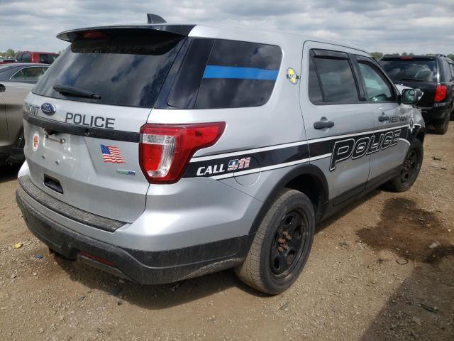 1FM5K8AR3JGA83360 - 2018 FORD EXPLORER POLICE INTERCEPTOR SILVER photo 3