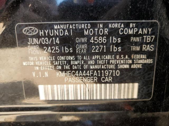 KMHEC4A44FA119710 - 2015 HYUNDAI SONATA HYBRID BLACK photo 13