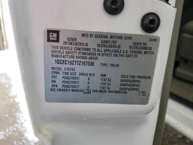 1GCEC19Z77Z167336 - 2007 CHEVROLET SILVERADO C1500 CLASSIC Ağ foto 14