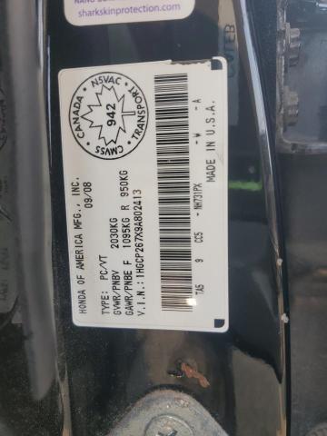 1HGCP267X9A802413 - 2009 HONDA ACCORD EX BLACK photo 12