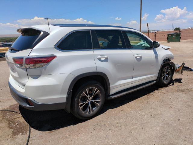 5TDKKRFH5GS170530 - 2016 TOYOTA HIGHLANDER XLE WHITE photo 3