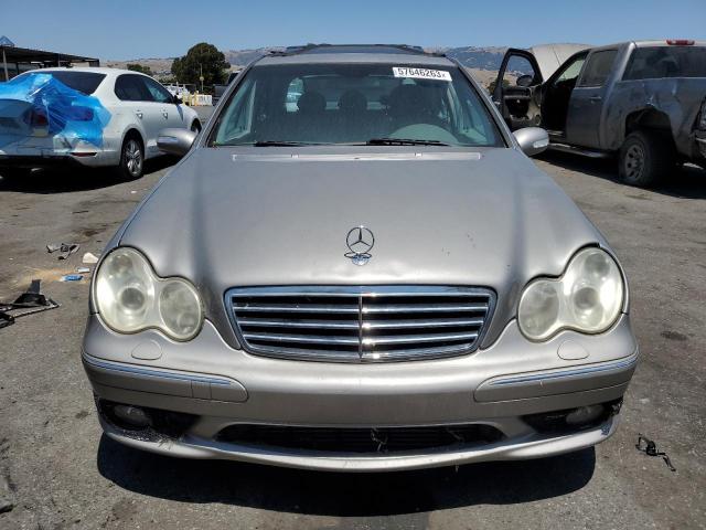 WDBRF40J55F701805 - 2005 MERCEDES-BENZ C 230K SPORT SEDAN SILVER photo 5