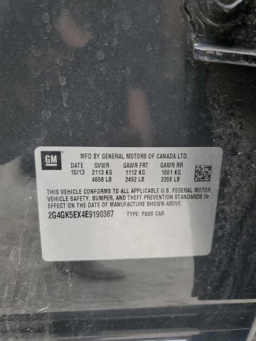 2G4GK5EX4E9190387 - 2014 BUICK REGAL 黑色 照片 12