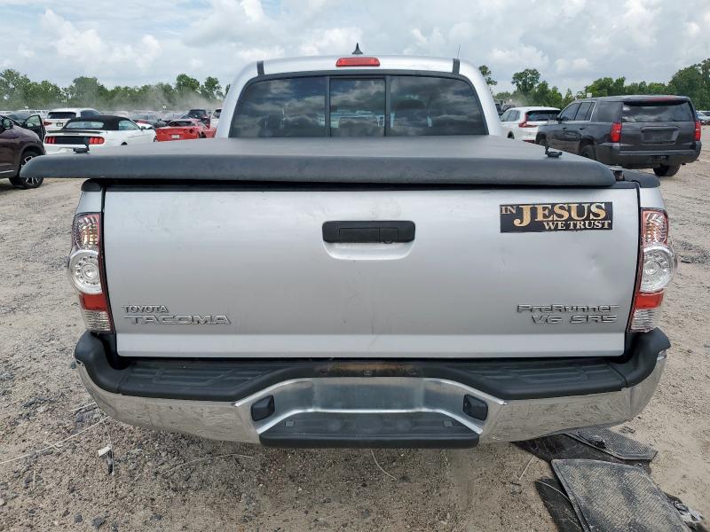 5TFJU4GN7CX013244 - 2012 TOYOTA TACOMA DOUBLE CAB PRERUNNER SILVER photo 6