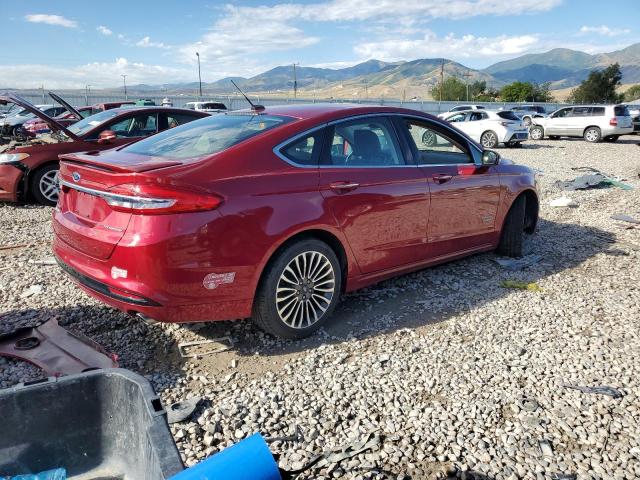 3FA6P0SU2JR145974 - 2018 FORD FUSION TITANIUM/PLATINUM PHEV BURGUNDY photo 3