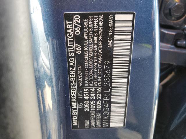 W1K3G4FB5LJ238679 - 2020 MERCEDES-BENZ A 220 4MATIC BLUE photo 12