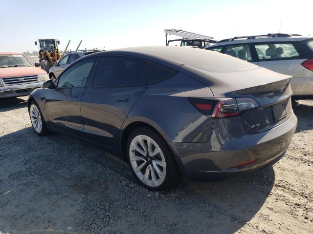 5YJ3E1EB0NF177056 - 2022 TESLA MODEL 3 GRAY photo 2